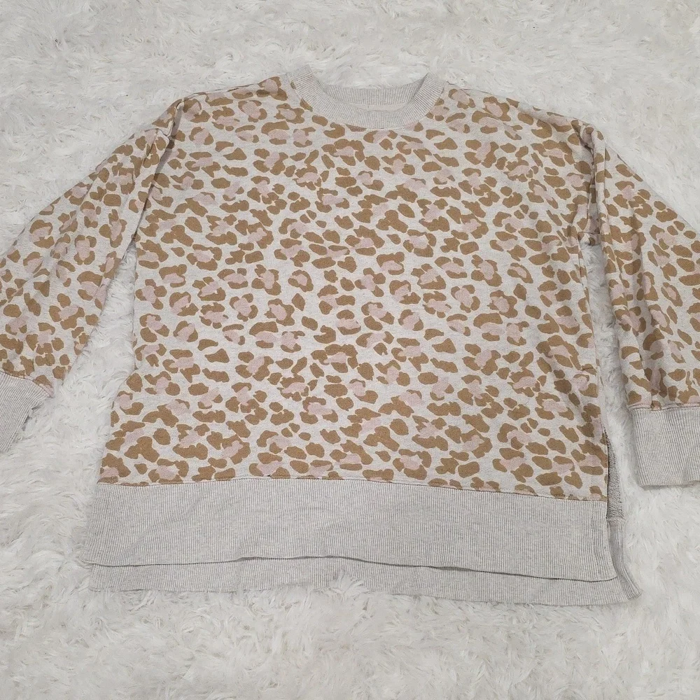 Aerie-Leopard Print Sweatshirt- Size S